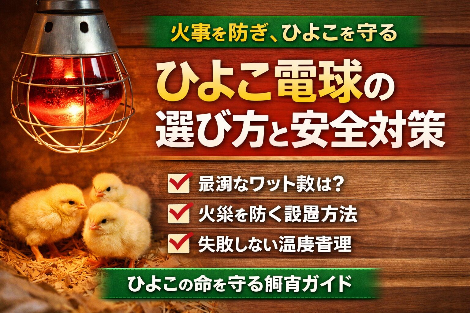 ひよこ電球の選び方と安全対策