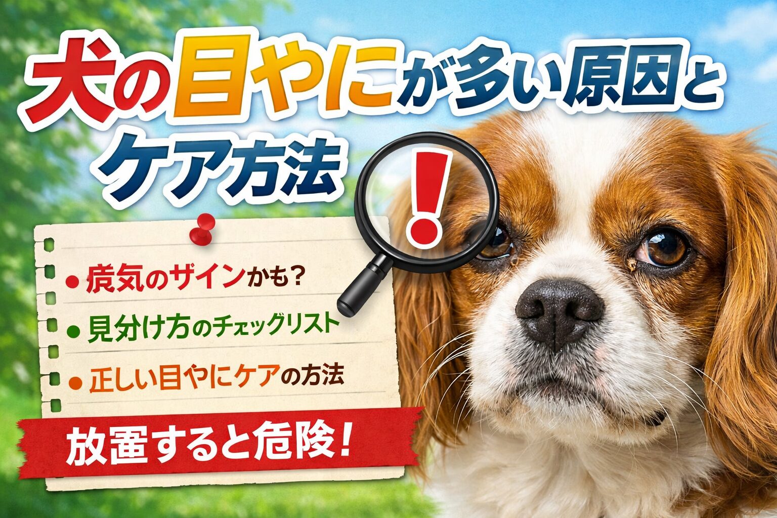 犬の目やにが多い原因とケア方法