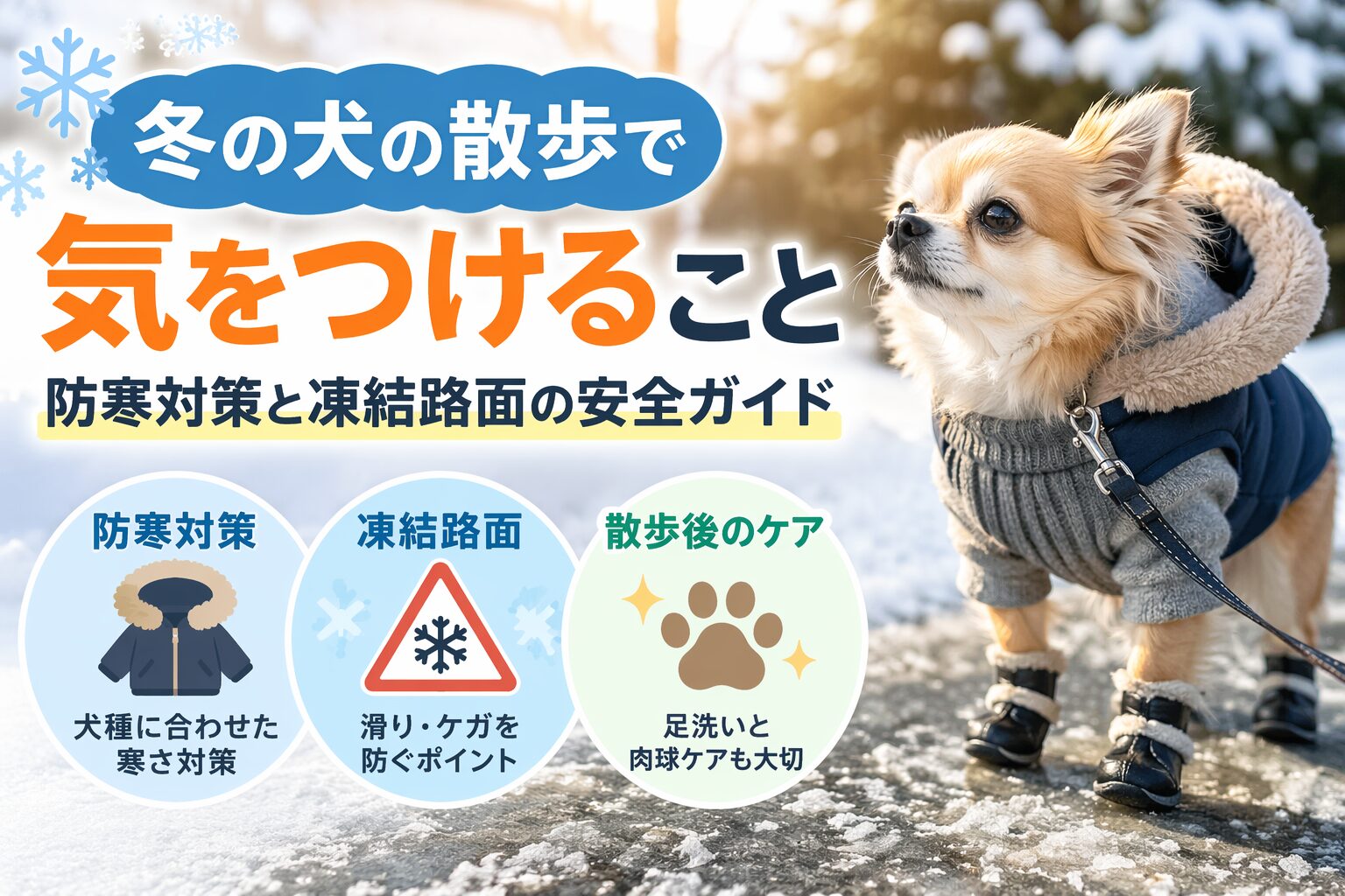 冬の犬の散歩で気をつけること