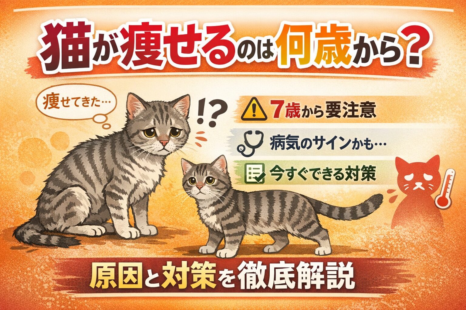 猫が痩せるのは何歳から