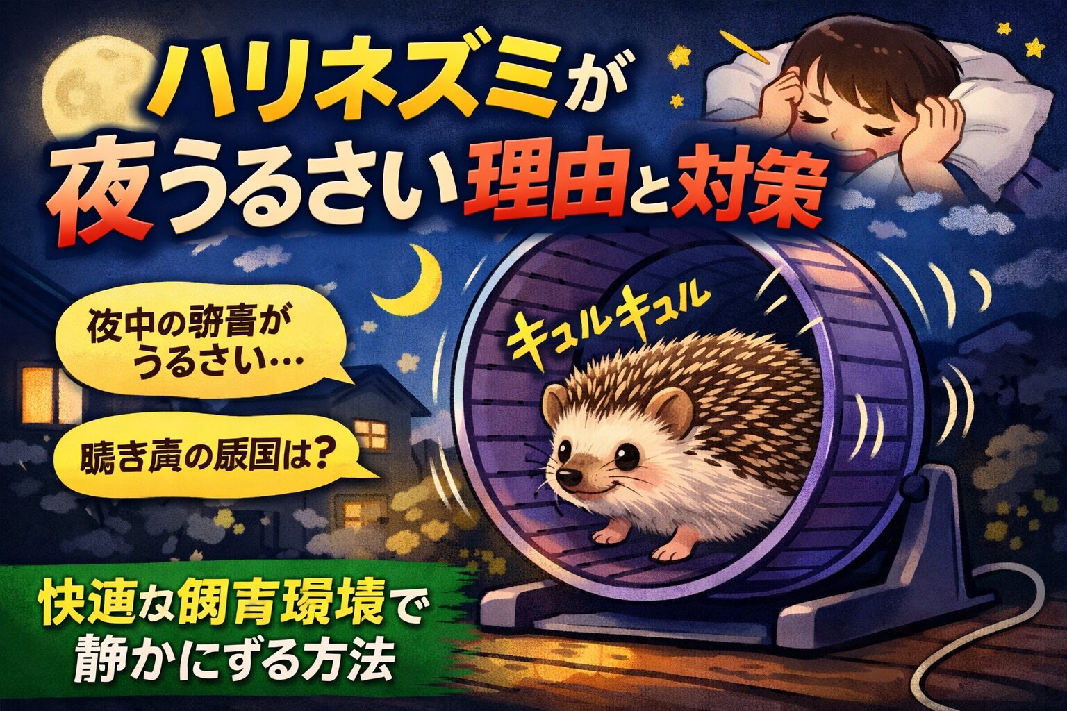 ハリネズミが夜うるさい理由と対策
