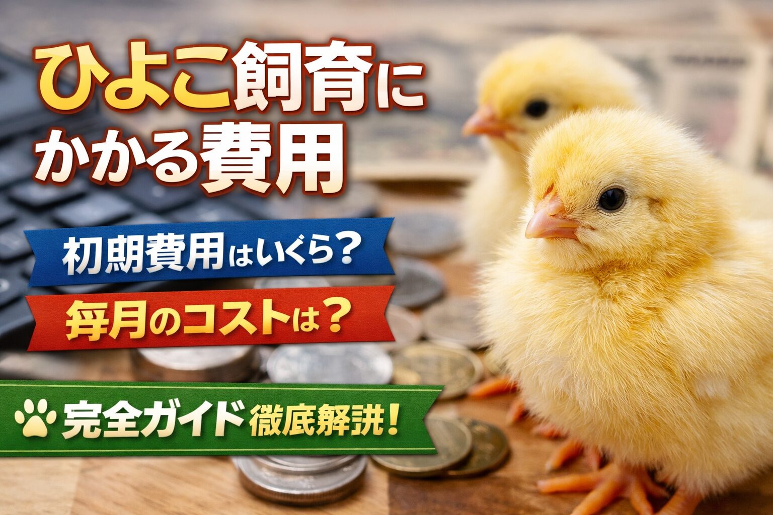 ひよこ飼育にかかる費用