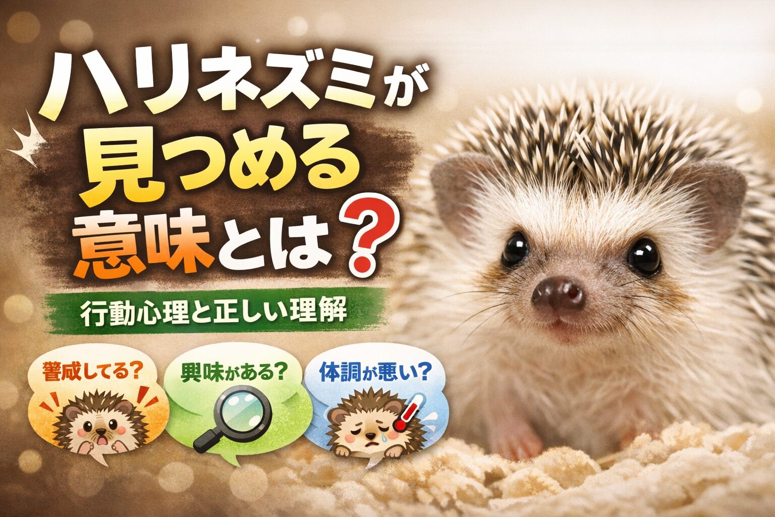 ハリネズミが見つめる意味とは