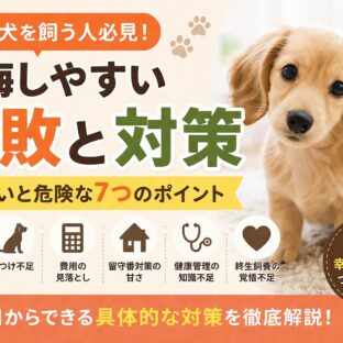初めて犬を飼う人が後悔しやすい失敗10選と対策【動物福祉の視点から解説】