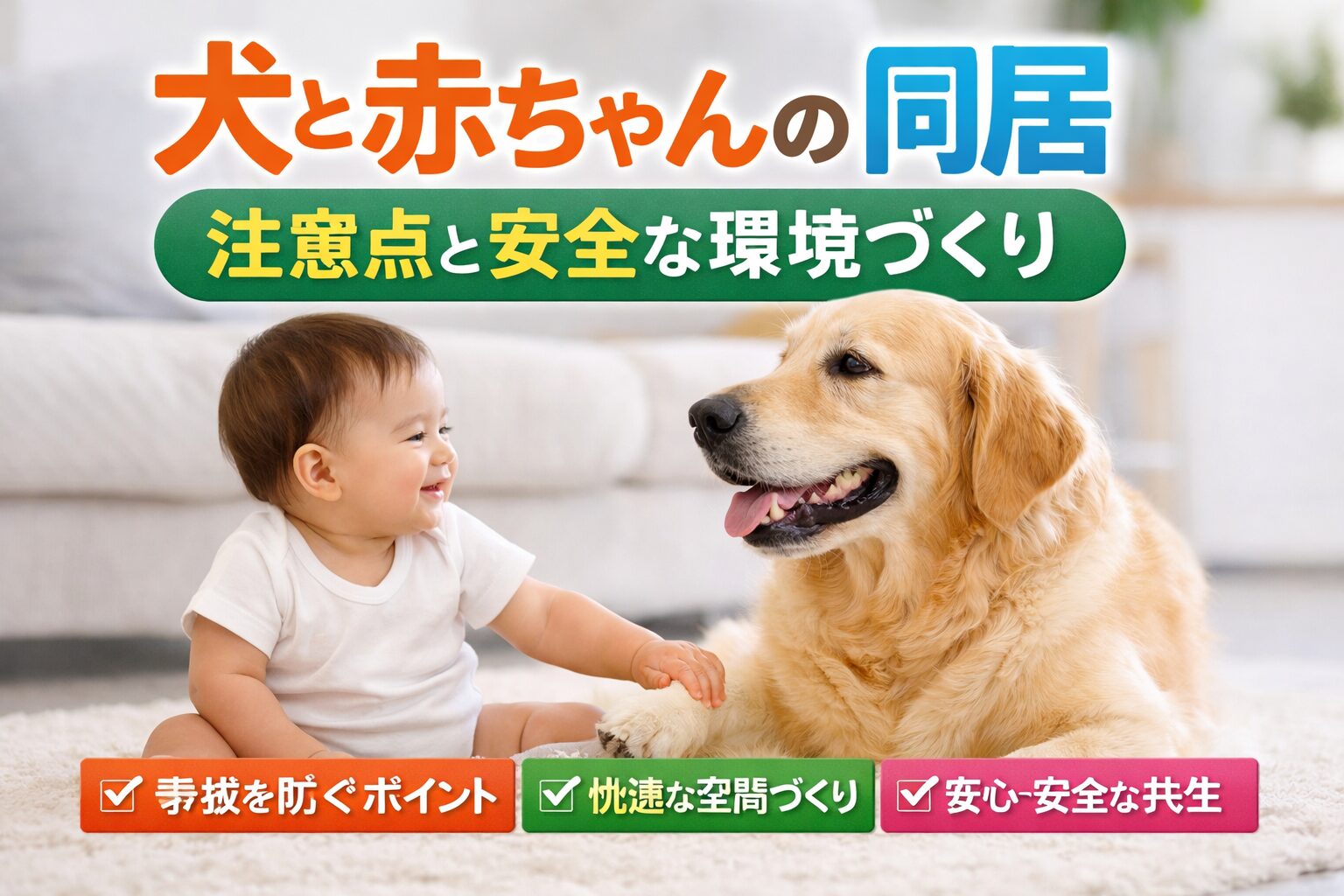 犬と赤ちゃんの同居を安全にする方法