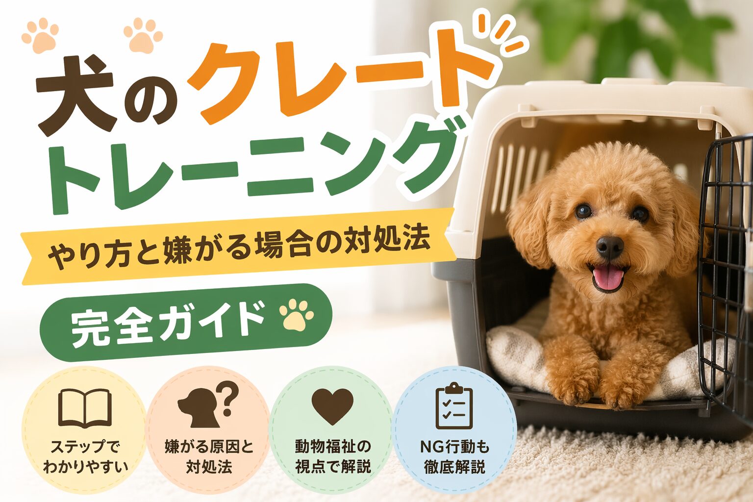 犬のクレートトレーニングのやり方