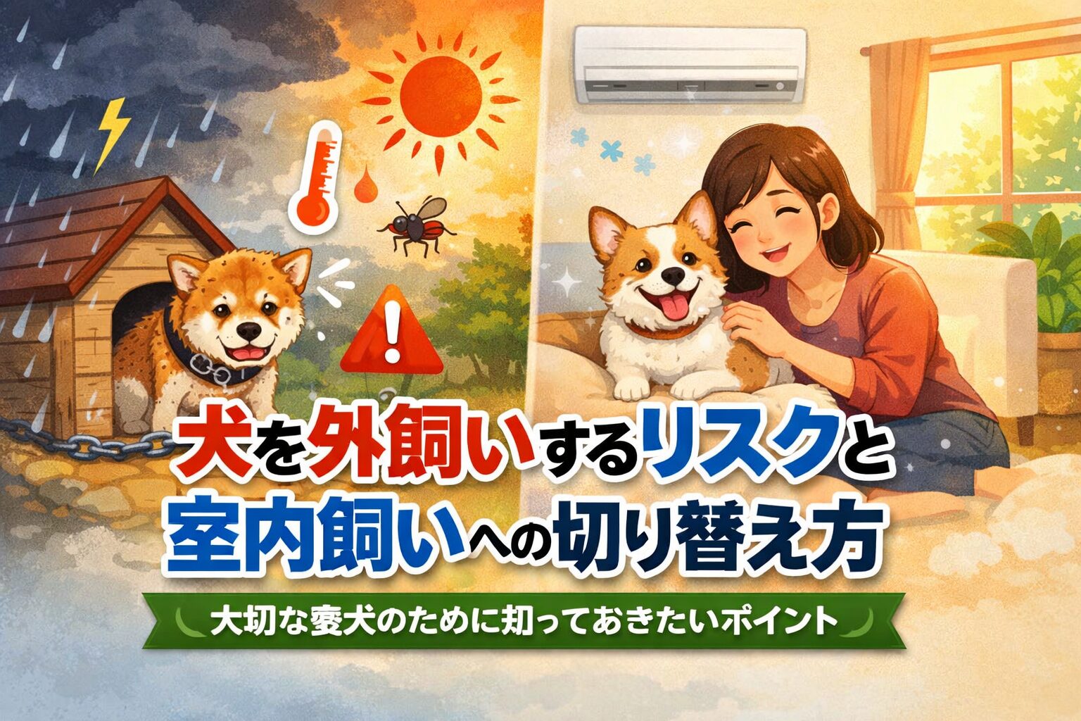 犬の外飼いリスクと室内飼いへの切り替え方法