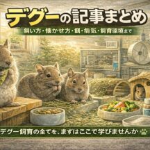 デグーの記事まとめ｜飼い方・懐かせ方・餌・病気・飼育環境までわかるハブページ