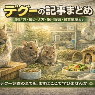 デグーの記事まとめ｜飼い方・懐かせ方・餌・病気・飼育環境までわかるハブページ