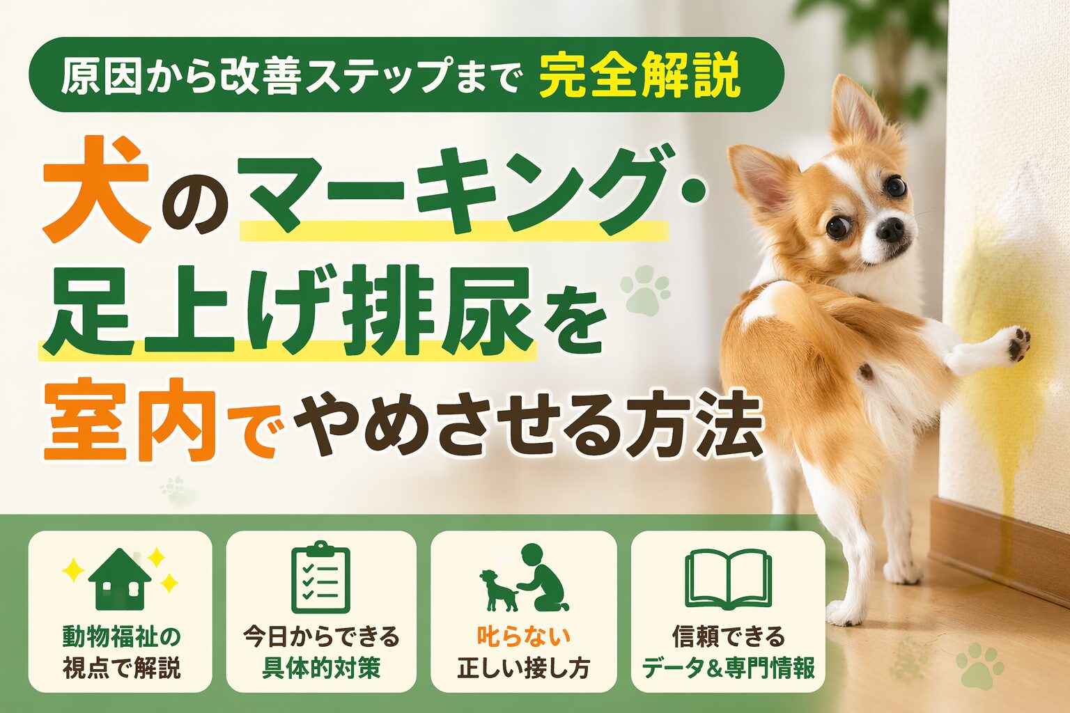 犬のマーキング・足上げ排尿を室内でやめさせる方法