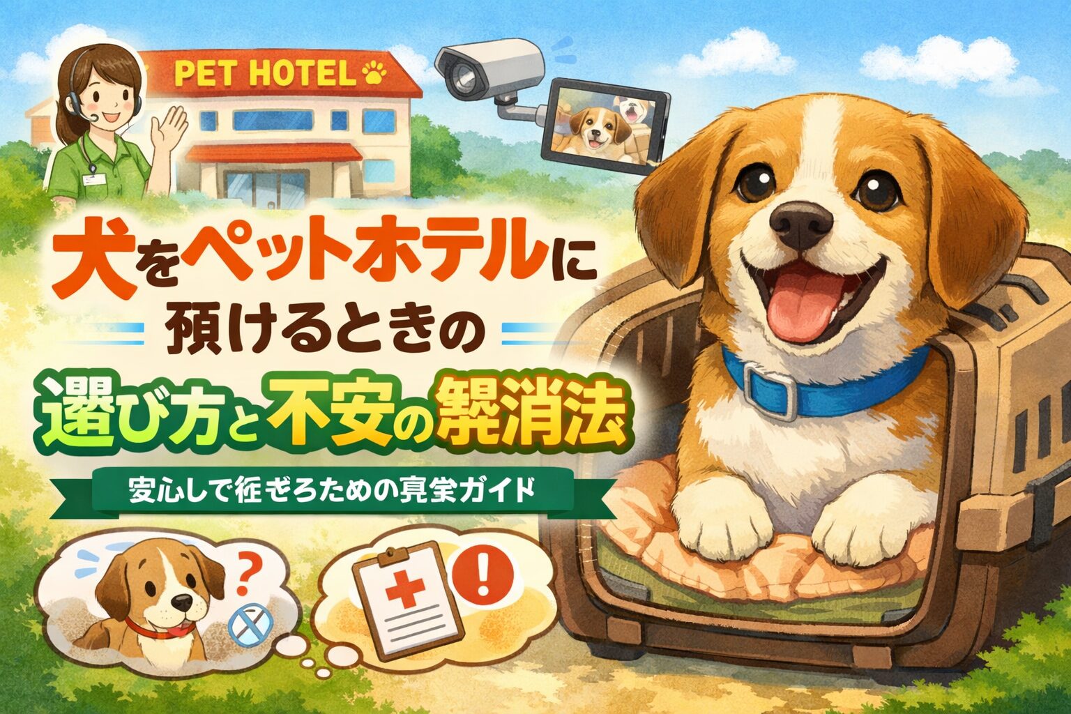 犬をペットホテルに預けるときの選び方と不安の解消法