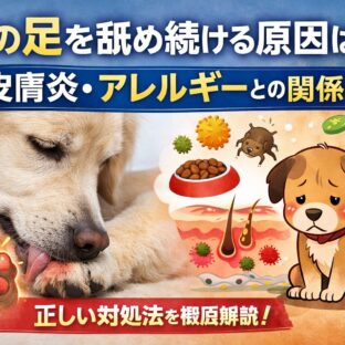 犬が足を舐め続ける原因とは？皮膚炎・アレルギーとの深い関係を徹底解説