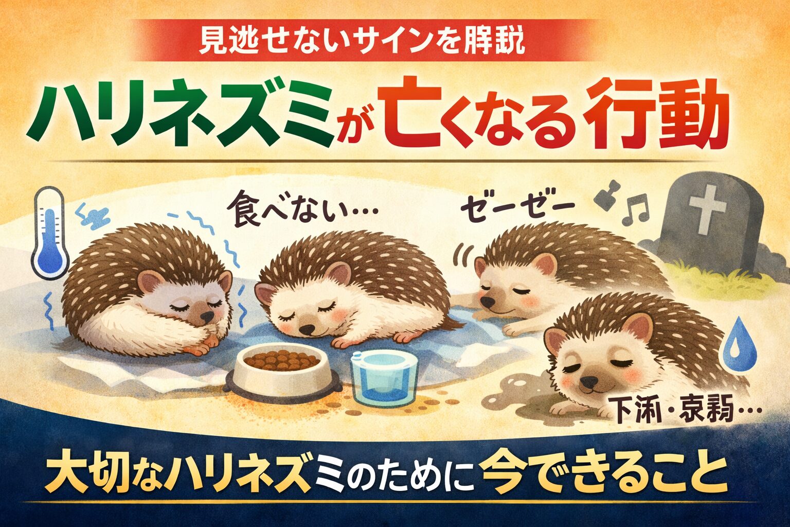 ハリネズミが亡くなる前の行動とは