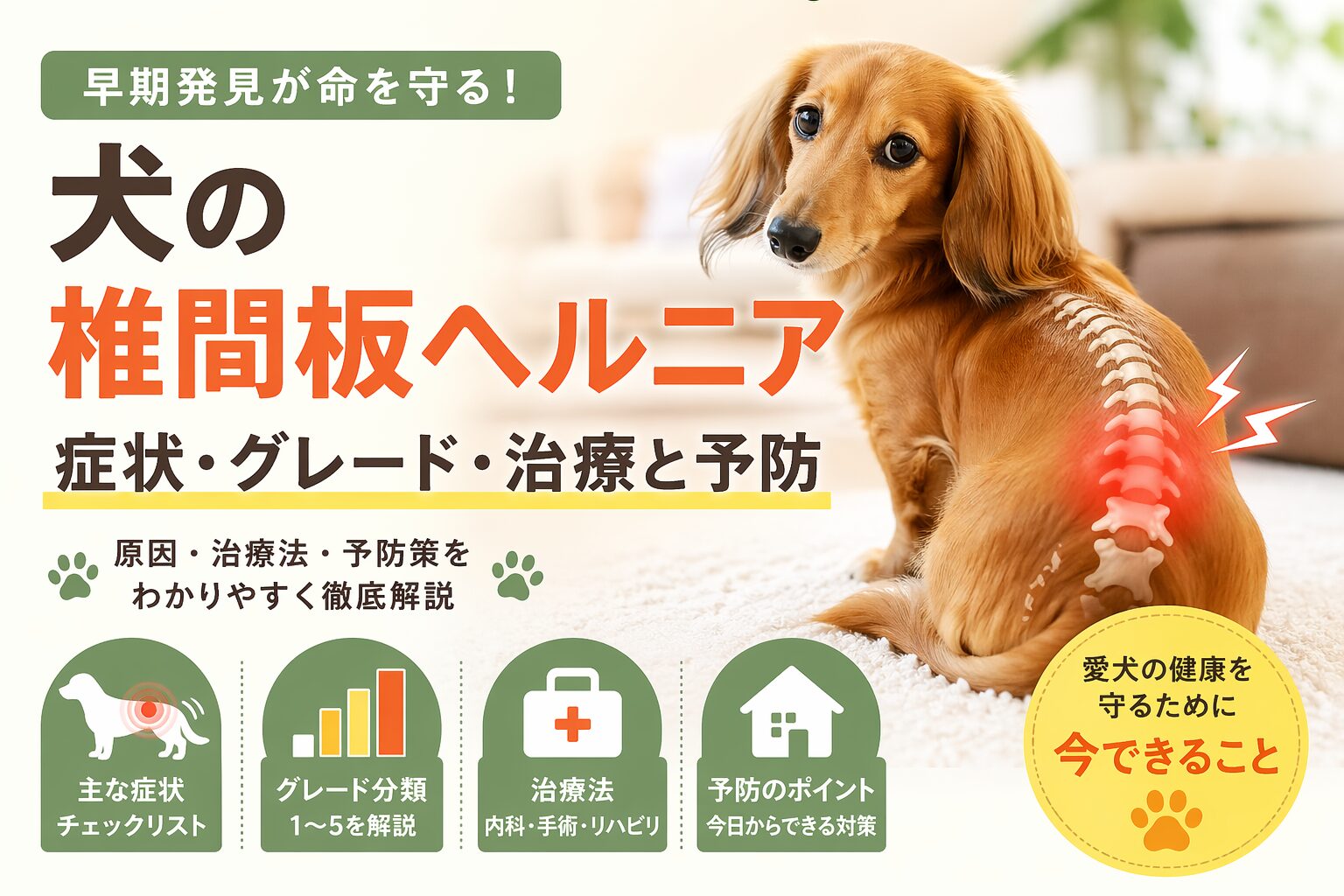 犬の椎間板ヘルニアとは？