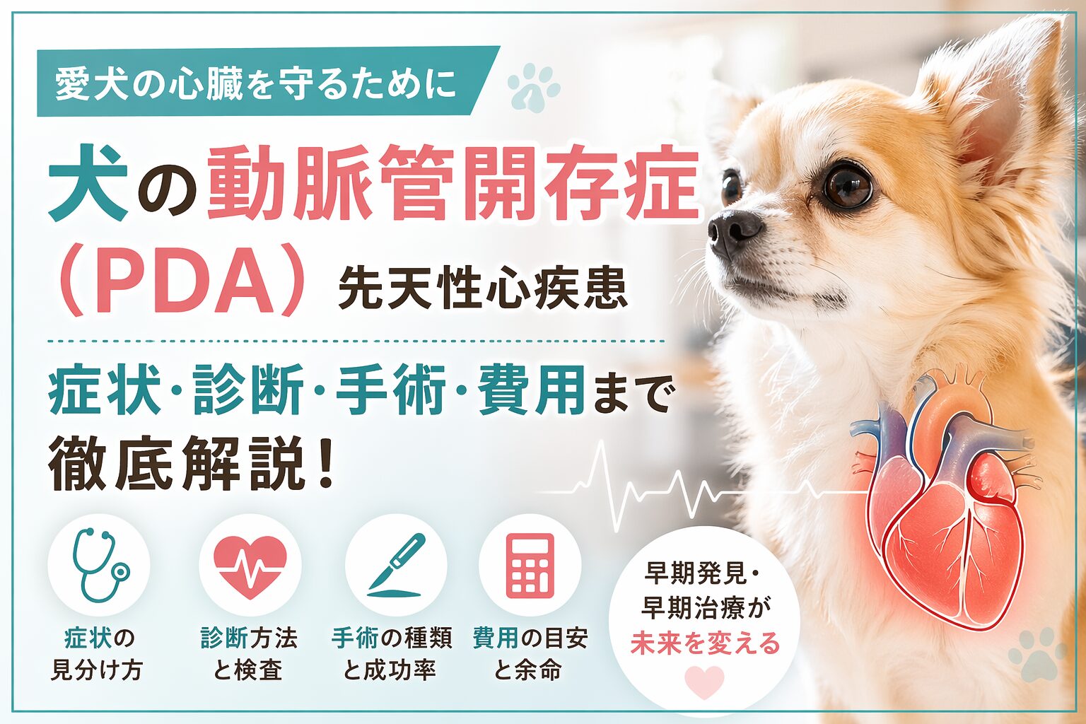 犬の動脈管開存症（先天性心疾患）の症状・診断・手術を徹底解説