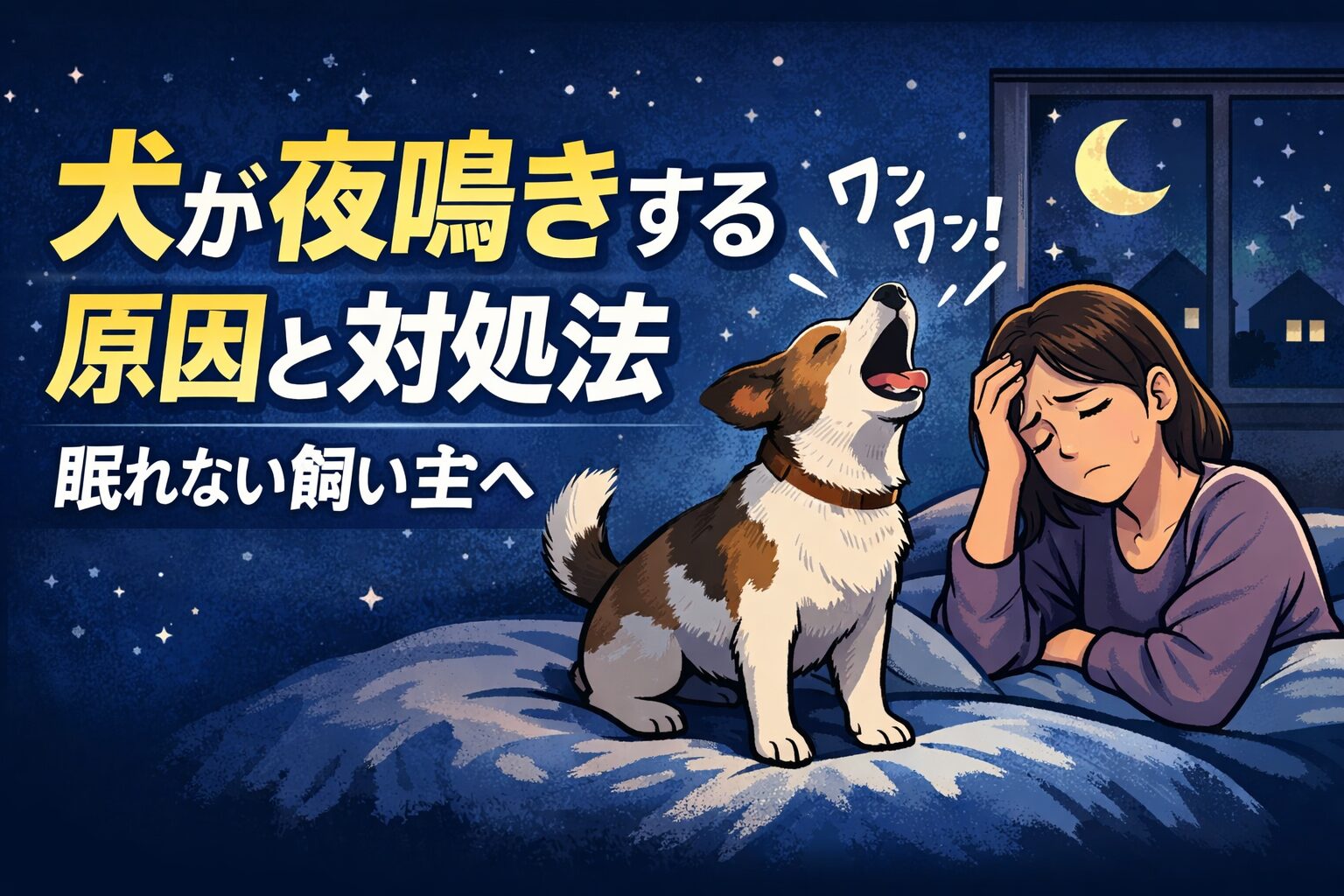 犬が夜鳴きする原因と対処法