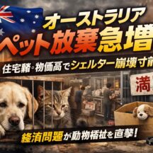 オーストラリアでペット放棄が急増——シェルター崩壊寸前の危機と、動物福祉が「経済問題」になった現実