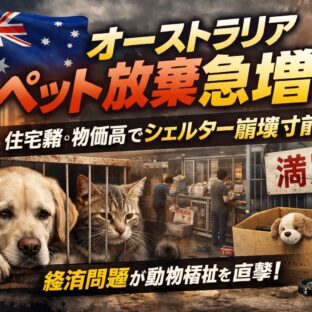 オーストラリアでペット放棄が急増——シェルター崩壊寸前の危機と、動物福祉が「経済問題」になった現実