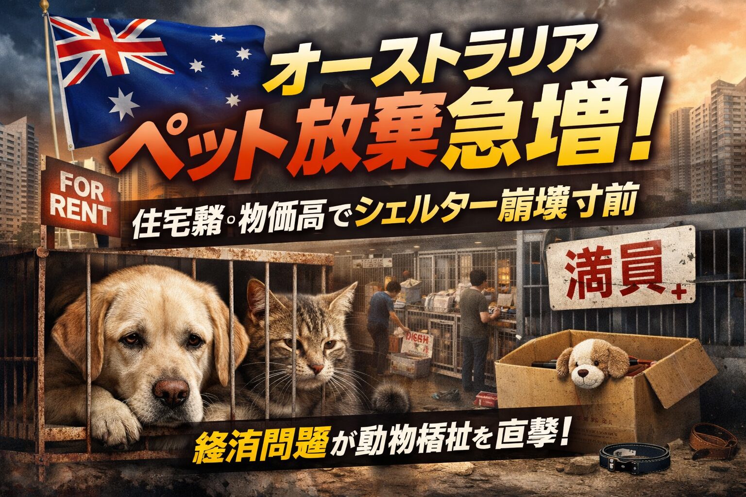 オーストラリアでペット放棄が急増