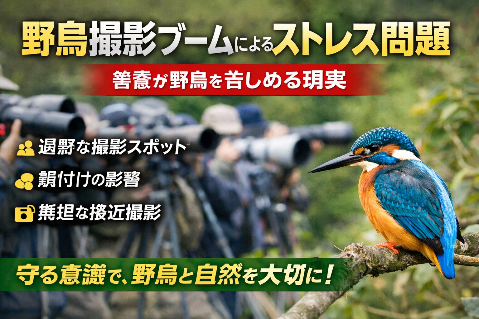 野鳥撮影ブームが引き起こすストレス問題