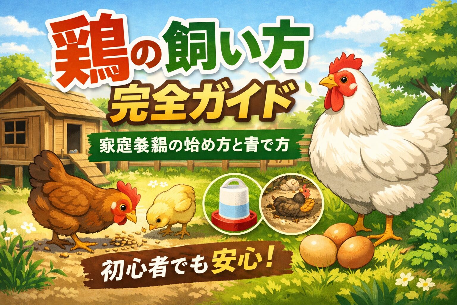 鶏の飼い方完全ガイド【家庭養鶏】