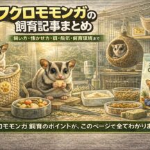 フクロモモンガの飼育記事まとめ｜飼い方・懐かせ方・餌・病気・飼育環境までわかるハブページ