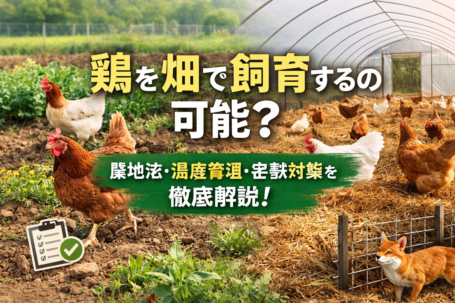 鶏を畑で飼育することは可能か