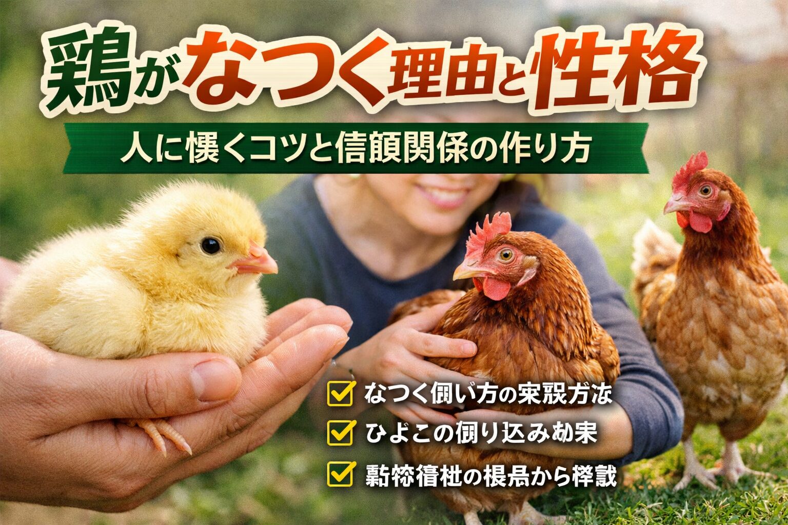 鶏がなつく理由と性格