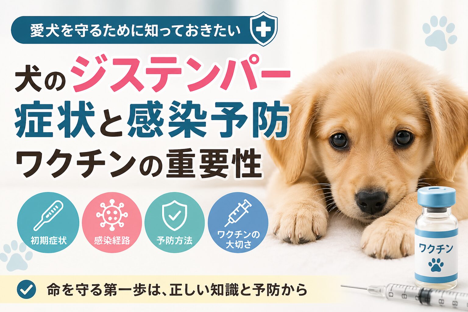 犬のジステンパーの症状と感染予防