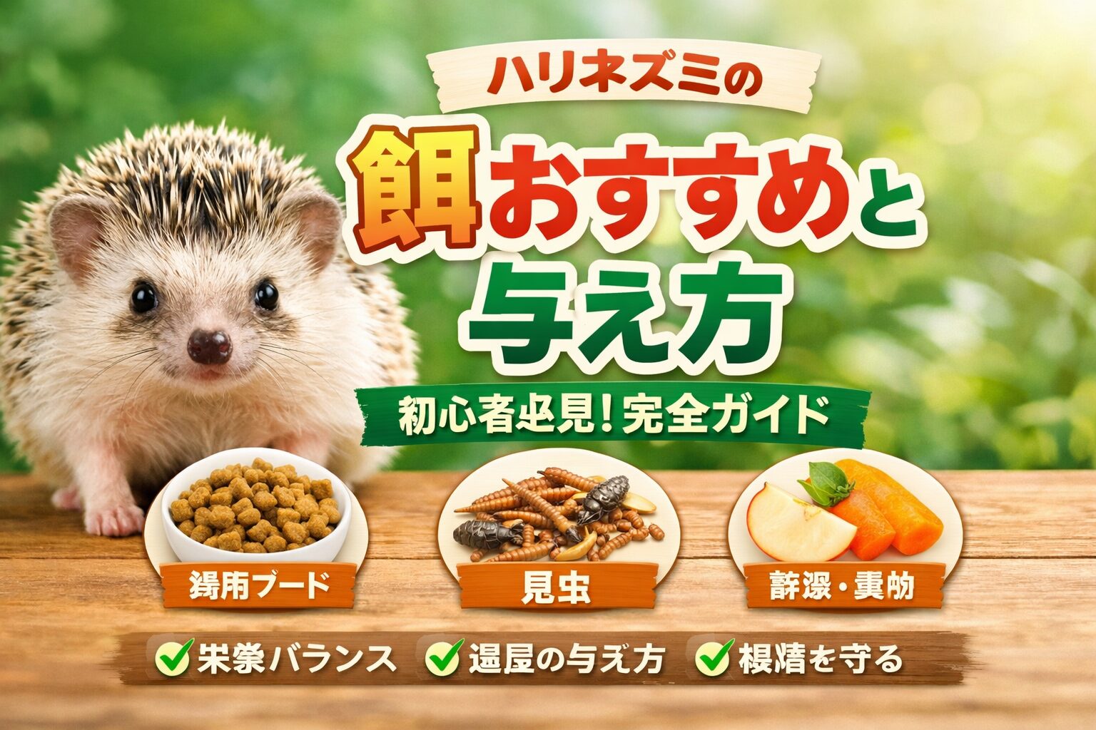 ハリネズミの餌おすすめ完全ガイド