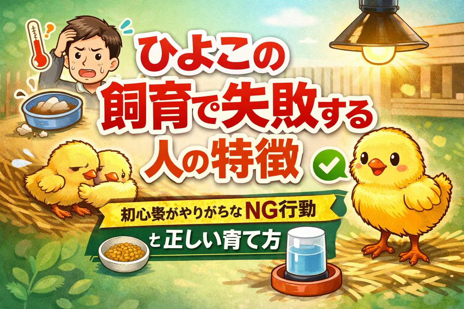 ひよこの飼育で失敗する人の特徴