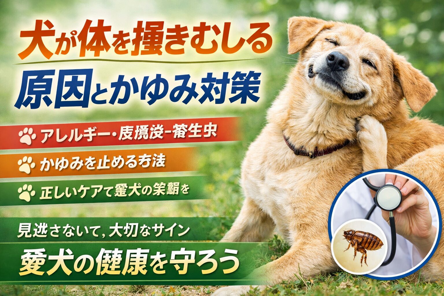 犬が体を掻きむしる原因とかゆみを止める対処法