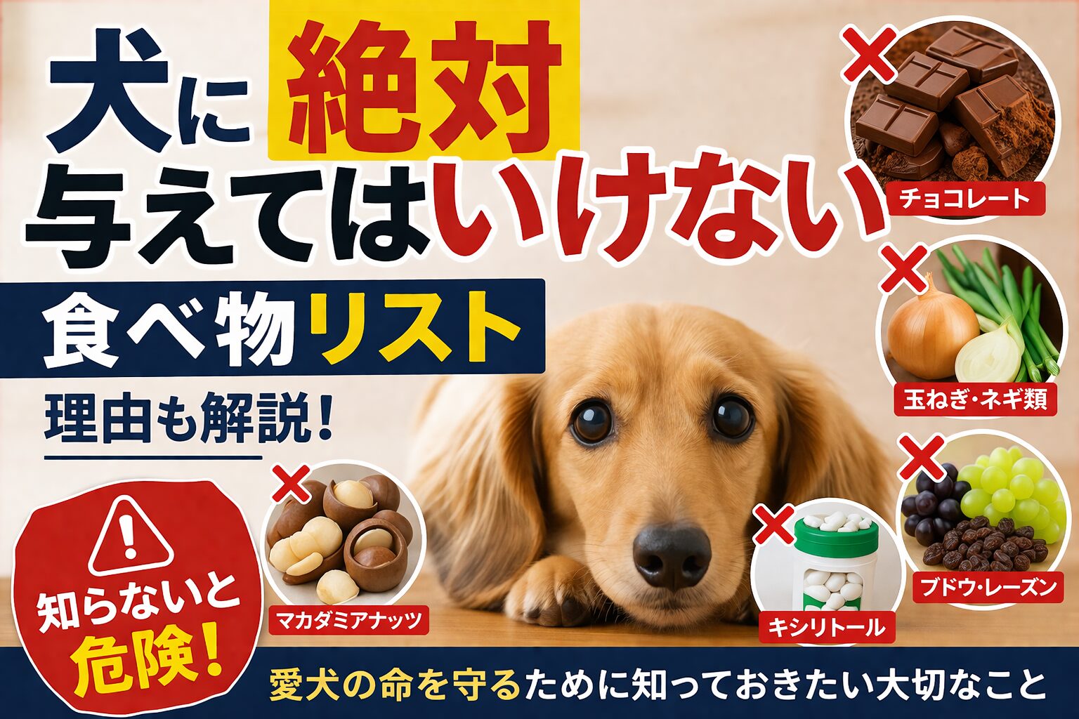 犬に絶対与えてはいけない食べ物リスト