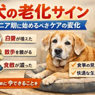 犬の老化サインとシニア期に始めるべきケアの変化｜愛犬の変化を見逃さないために
