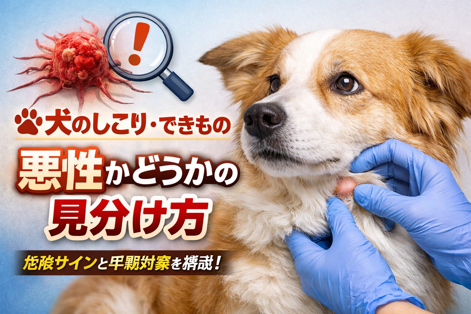 犬のしこり・できものが悪性かどうかの見分け方
