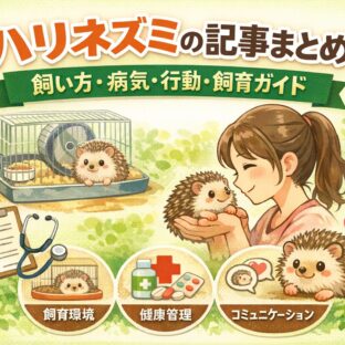ハリネズミの記事まとめ｜飼い方・病気・行動・飼育環境まで総合ガイド