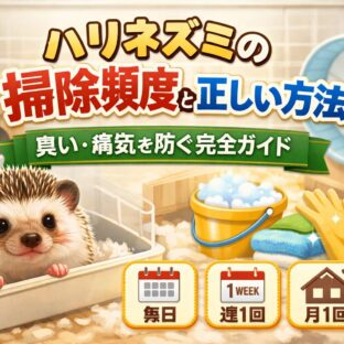 ハリネズミの掃除頻度と正しい方法｜毎日すべき？プロが教えるケージ清潔管理の完全ガイド