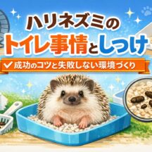 ハリネズミのトイレのしつけ完全ガイド｜トイレ事情・場所の選び方・失敗しない方法まで徹底解説