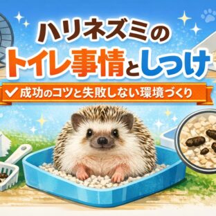 ハリネズミのトイレのしつけ完全ガイド｜トイレ事情・場所の選び方・失敗しない方法まで徹底解説