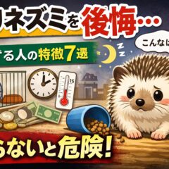 ハリネズミを飼って後悔する人の特徴｜動物福祉の視点から見た