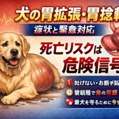 犬の胃拡張・胃捻転とは？症状・緊急対応・死亡リスクを獣医師監修レベルで解説