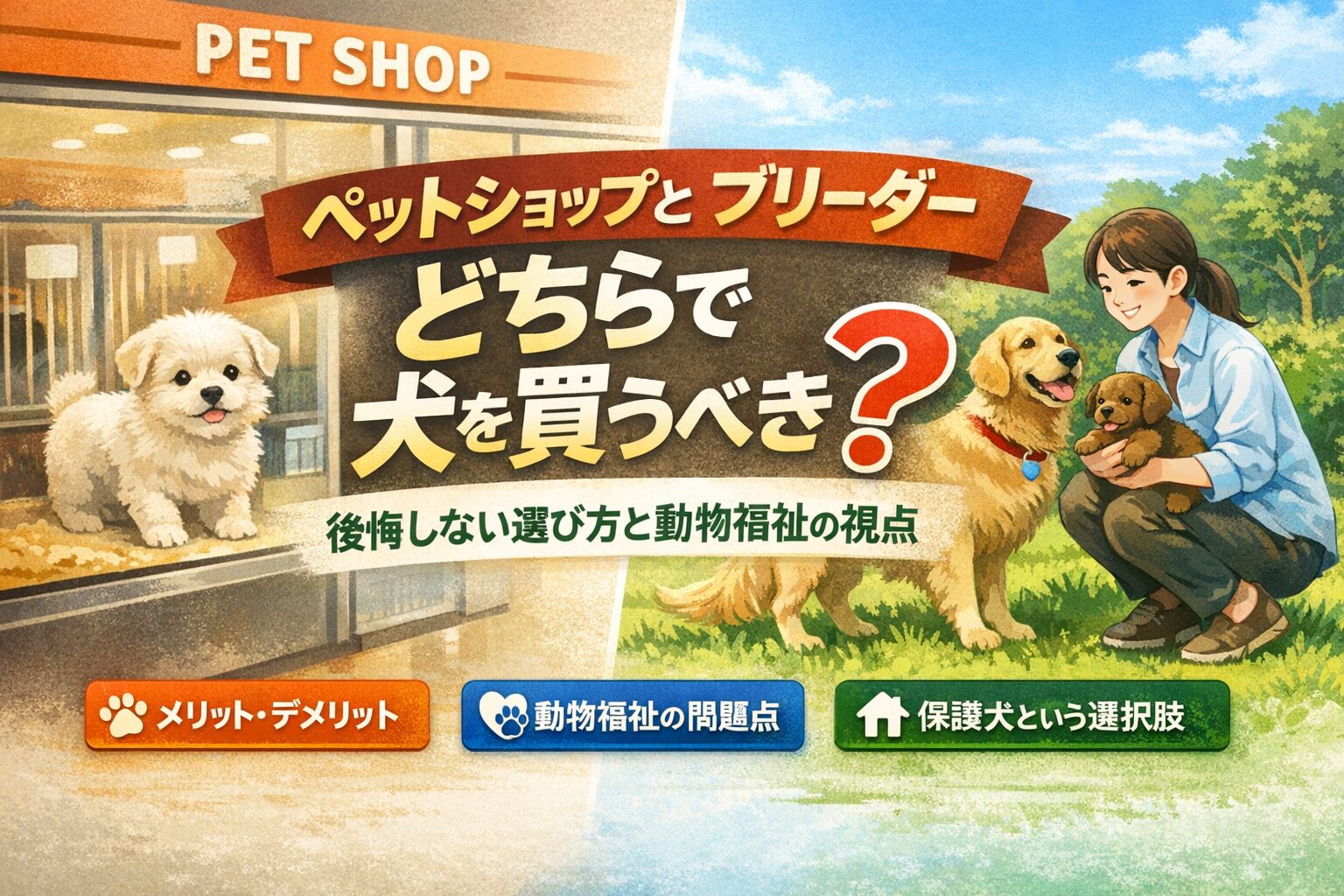 ペットショップとブリーダーどちらで犬を買うべき