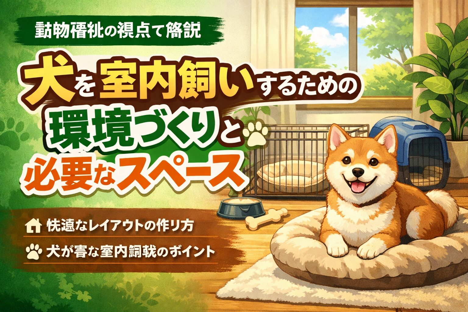 犬を室内飼いするための環境づくりと必要なスペース