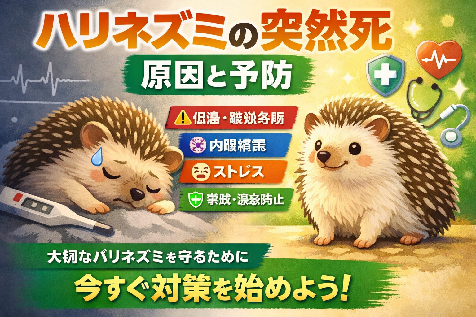 ハリネズミの突然死の原因と予防