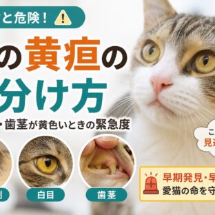 猫の黄疸の見分け方｜耳・白目・歯茎が黄色いときの緊急度と対処法