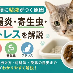 猫の便に粘液がつく原因｜大腸炎・寄生虫・ストレスを徹底解説