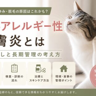 猫のアレルギー性皮膚炎とは｜原因探しと長期管理の考え方