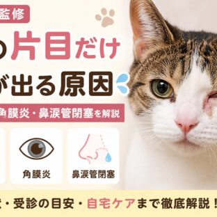 猫の片目だけ涙が出る原因｜結膜炎・角膜炎・鼻涙管閉塞を徹底解説