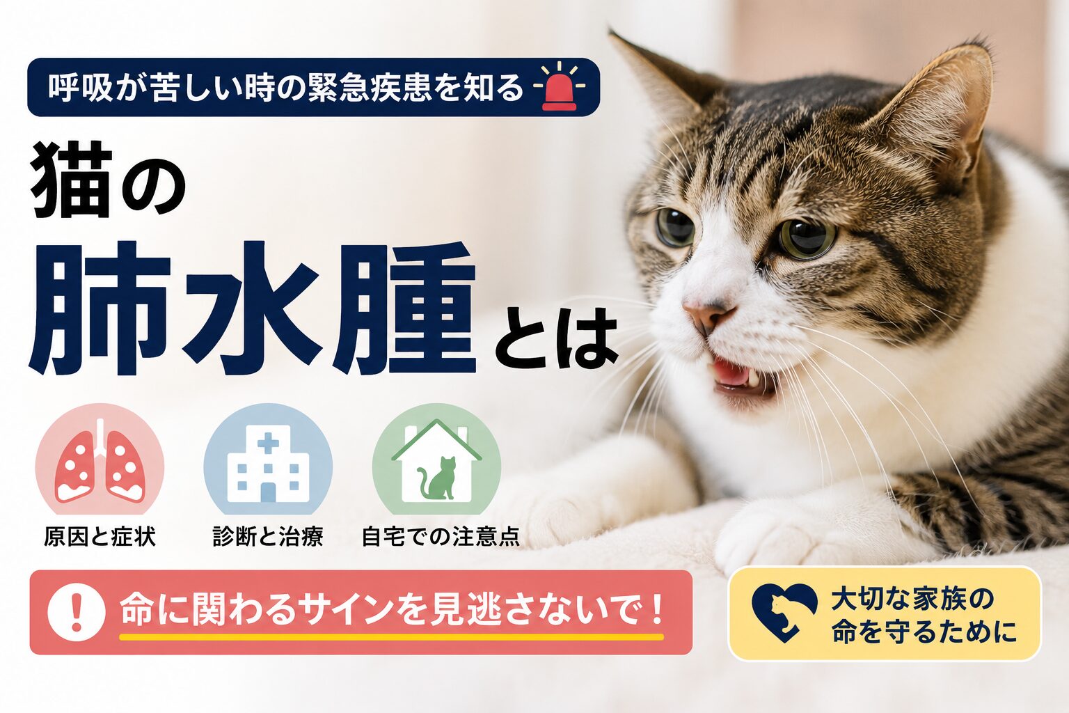猫の肺水腫とは