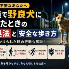 夜道で野良犬に会ったときの対処法と安全な歩き方｜専門家が教える完全ガイド